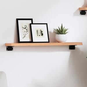 Zidna polica svjetlosmeđa 60 x 10 x 2 cm od obrađene hrastovine - Svjetlosmeđa 60 x 10 x 2 cm