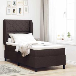 Box spring krevet Tamno smeđa 90 x 200 cm tkanina - Tamno smeđa 90 x 200 cm Dizajn s rombovima