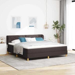 Box spring krevet Tamno smeđa 180 x 200 cm tkanina - Tamno smeđa 180 x 200 cm Dizajn s rombovima