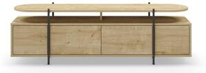 TV komoda u dekoru hrasta u prirodnoj boji 160x48 cm Hinoa – Marckeric
