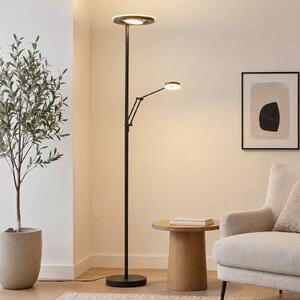 Trio Lighting Barrie LED stropna svjetiljka sa svjetlom za čitanje, mat crna, prigušiva, Crno, Dnevni boravak/blagovaonica, Metal, Svjetlo za čitanje