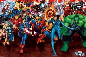 Poster MARVEL HEROES - attack, (91.5 x 61 cm)
