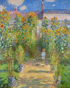 Claude Monet - Reprodukcija umjetnosti The Artist's Garden at Vetheuil, 1880, (30 x 40 cm)