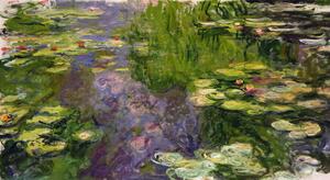 Claude Monet - Reprodukcija umjetnosti Waterlilies, (40 x 22.5 cm)