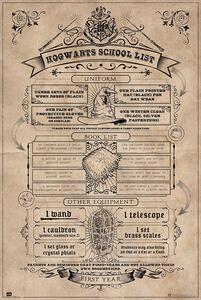 Poster Harry Potter - Popis školskog pribora Hogwartsa, (61 x 91.5 cm)