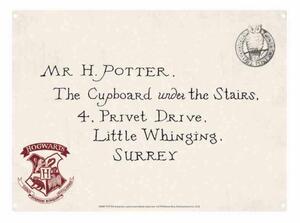 Metalni znak Harry Potter - Letters, (21 x 15 cm)