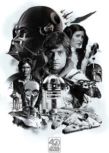 Poster Star Wars - 40. obljetnica, (61 x 91.5 cm)
