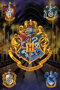 Poster Harry Potter - Crests, (61 x 91.5 cm)