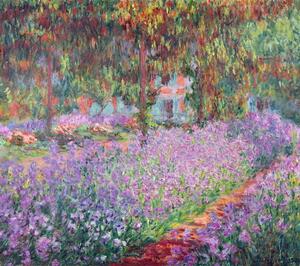 Reprodukcija The Artist's Garden at Giverny, 1900, Claude Monet