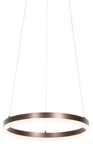 Dizajnerska viseća svjetiljka brončana 40 cm uklj. LED prigušiva u 3 koraka - Anello