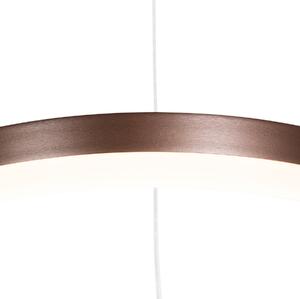 Dizajnerska viseća svjetiljka brončana 40 cm uklj. LED prigušiva u 3 koraka - Anello