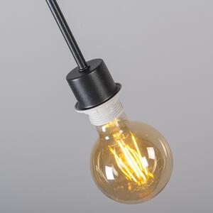 Moderna viseća svjetiljka crna s nijansom 45 cm tamno bijele - Combi 1
