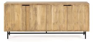 Komoda od masivnog manga u prirodnoj boji 190x85x40 cm Mundra – MOME