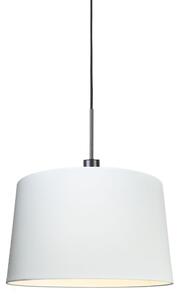 Moderna viseća lampa crna sa sjenilom 45 cm bijela - Combi 1