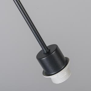 Moderna viseća svjetiljka crna s nijansom 45 cm tamno bijele - Combi 1