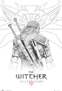 Poster The Witcher - Geralt Sketch