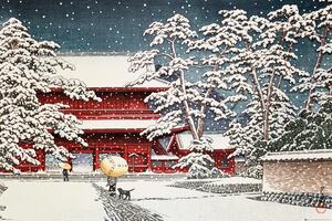 Poster Kawase - Zojo Temple in the Snow, (61 x 91.5 cm)