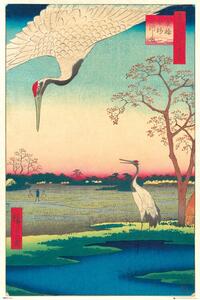 Poster Hiroshige - Kanasugi at Mikawashima, (61 x 91.5 cm)
