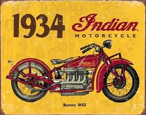 Metalni znak INDIAN MOTORCYCLES - 1938, (40 x 31.5 cm)