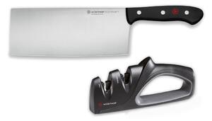 Wüsthof - Set kineski kuhinjski nož i oštrač GOURMET