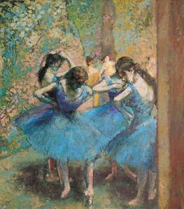 Edgar Degas - Reprodukcija umjetnosti Dancers in blue, 1890, (35 x 40 cm)