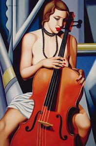 Abel, Catherine - Reprodukcija umjetnosti Woman with Cello, (26.7 x 40 cm)
