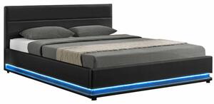 Zondo Bračni krevet 160 cm Baella (S podnicom, rasvjetom i prostorom za odlaganje) . 808738