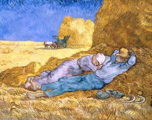 Vincent van Gogh - Reprodukcija umjetnosti Noon, or The Siesta, after Millet, 1890, (40 x 30 cm)