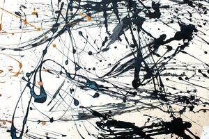 Poster Pollock Inspired Grey Splash, (91.5 x 61 cm)