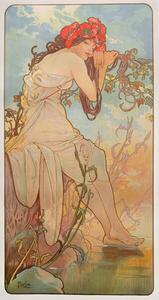 Mucha, Alphonse Marie - Reprodukcija umjetnosti The Seasons: Summer, (21.2 x 40 cm)