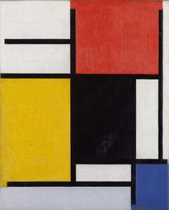 Mondrian, Piet - Reprodukcija Composition with red, (30 x 40 cm)