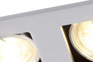 Pravokutni ugradbeni reflektor 2-lagani aluminij - Qure