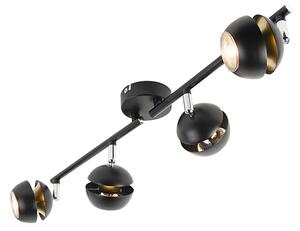 Moderni reflektor 4-svjetlo crne boje sa zlatnim interijerom - Buell Deluxe