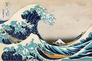 Poster Kacušika Hokusai - Veliki val kod Kanagawe, (91.5 x 61 cm)