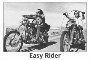 EASY RIDER - riding motorbikes (B&W), (102 x 69 cm)