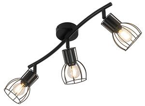 Moderna stropna svjetiljka crna 63 cm podesiva u 3 svjetla - Botu
