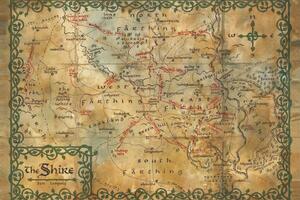 Umjetnički plakat Hobbit - The Shire map, (40 x 26.7 cm)
