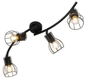 Moderna stropna svjetiljka crna 86 cm 4-svjetla - Botu