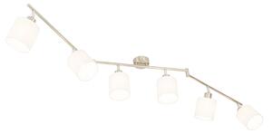 Moderni stropni reflektor od čelika s bijelom sjenom 6-svjetla - Hetta