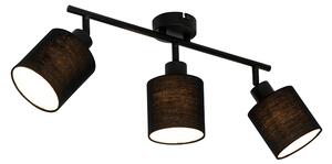 Moderna stropna svjetiljka crna 3 svjetla - Hetta