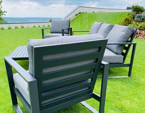 Aluminijski vrtni sofa set od 4 elementa – Maldivi (trosjed + fotelje + stol)
