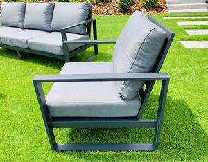 Aluminijski vrtni sofa set od 4 elementa – Maldivi (trosjed + fotelje + stol)