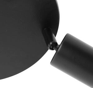 Moderna stropna svjetiljka crna s 3 svjetla okrugla - Facil