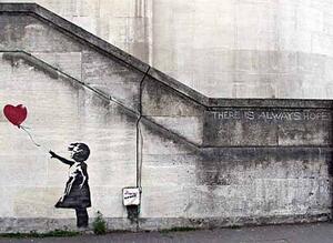 Poster Banksy - La Petite Fille au ballon, (59 x 42 cm)