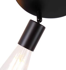 Moderna stropna svjetiljka crna s 3 svjetla okrugla - Facil