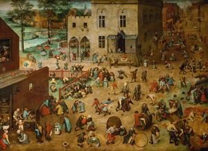 Reprodukcija Children's Games, 1560, Pieter the Elder Bruegel