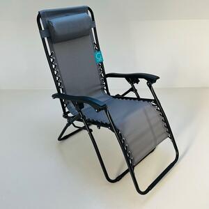 Set od dvije sklopive stolice za kampiranje (svijetlo siva boja) - Amalfi Relax
