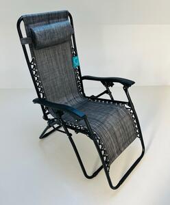 Set od dvije sklopive stolice za kampiranje (tamno siva boja) - Amalfi Relax