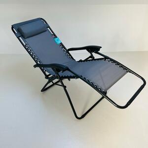 Set od dvije sklopive stolice za kampiranje (svijetlo siva boja) - Amalfi Relax