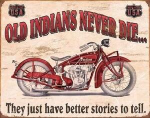 Metalni znak INDIAN - better stories, (41 x 32 cm)